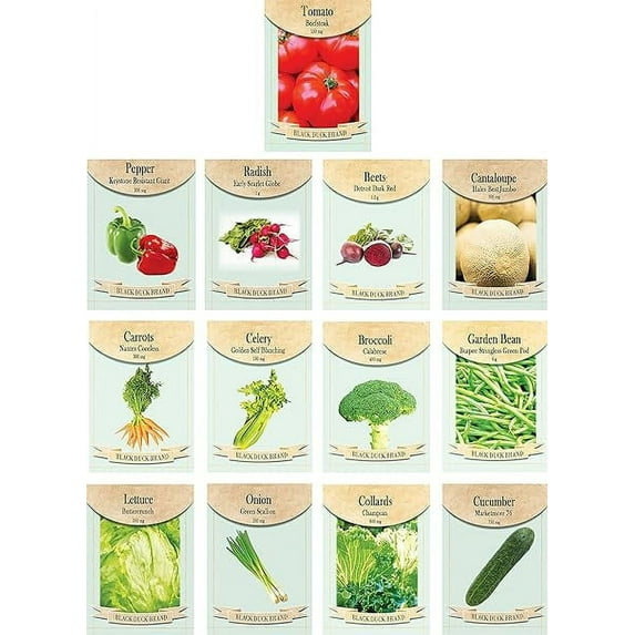 Set of 13 Vegetable Seed Packets - Heirloom & Non-GMO - Create a ...