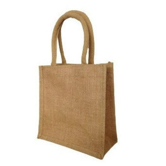 Set of 140 Jute Bags with Padded Cotton Handles - Eco-Friendly Burlap Bags for Shopping, Gifting