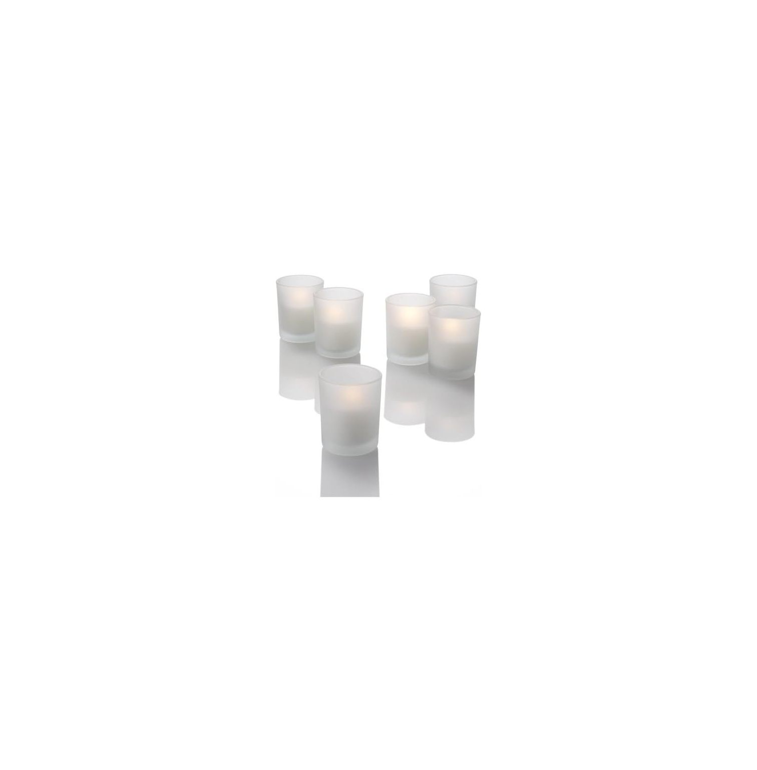 Set of 144 Frosted Glass Votive Candle Holders