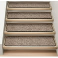 thumbnail image 1 of Set of 15 Attachable Indoor Carpet Stair Treads - Black Ripple - 8 In. X 30 In. - Several Other Sizes to Choose From, 1 of 4