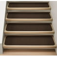 thumbnail image 1 of Set of 15 Attachable Indoor Carpet Stair Treads - Chocolate Brown - 8 In. X 27 In. - Several Other Sizes to Choose From, 1 of 4
