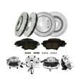 thumbnail image 1 of Set of 16 Front 302mm-Rear 305mm Brake Disc Rotors -Wheel Hub Bearing Assembly-Ceramic Brake Pad Kit For 2009-2011 Volkswagen Routan Improved Design, 1 of 10