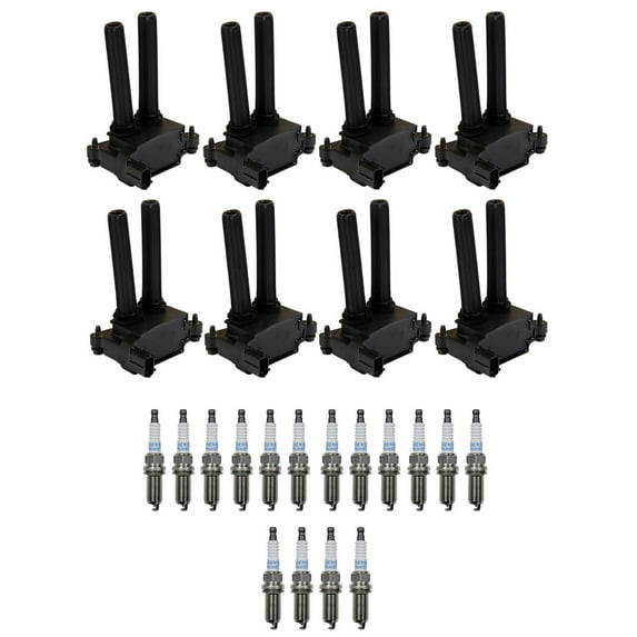 Set of 16 ISA Ignition Coils and Denso Spark Plugs Compatible with 2015-2016 Ram 3500 6.4L Replacement for UF504