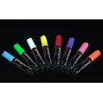 thumbnail image 1 of Set of 16, Neon Chalk Wet Erase Markers for Blackboard, 5/8-inch Flat Tip - Red, Purple, Pink, Green, White, Orange, Blue and Yellow, 1 of 1