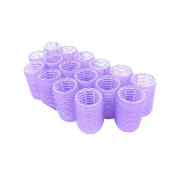 Set of 16 Self Grip Holding Hair Rollers Pro Salon Hairdressing Curlers Great for Fine & Short Hair - Medium Size Self Stick Hair Roller