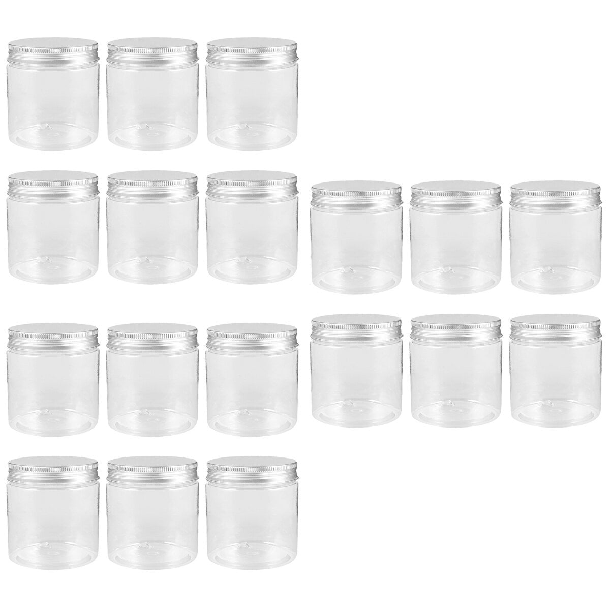 Set of 18 Regular Mouth Mini Mason Jar with Airtight Lids, Crystal