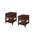 thumbnail image 1 of (Set of 2) 1 Drawer End Table in Brown, 1 of 3