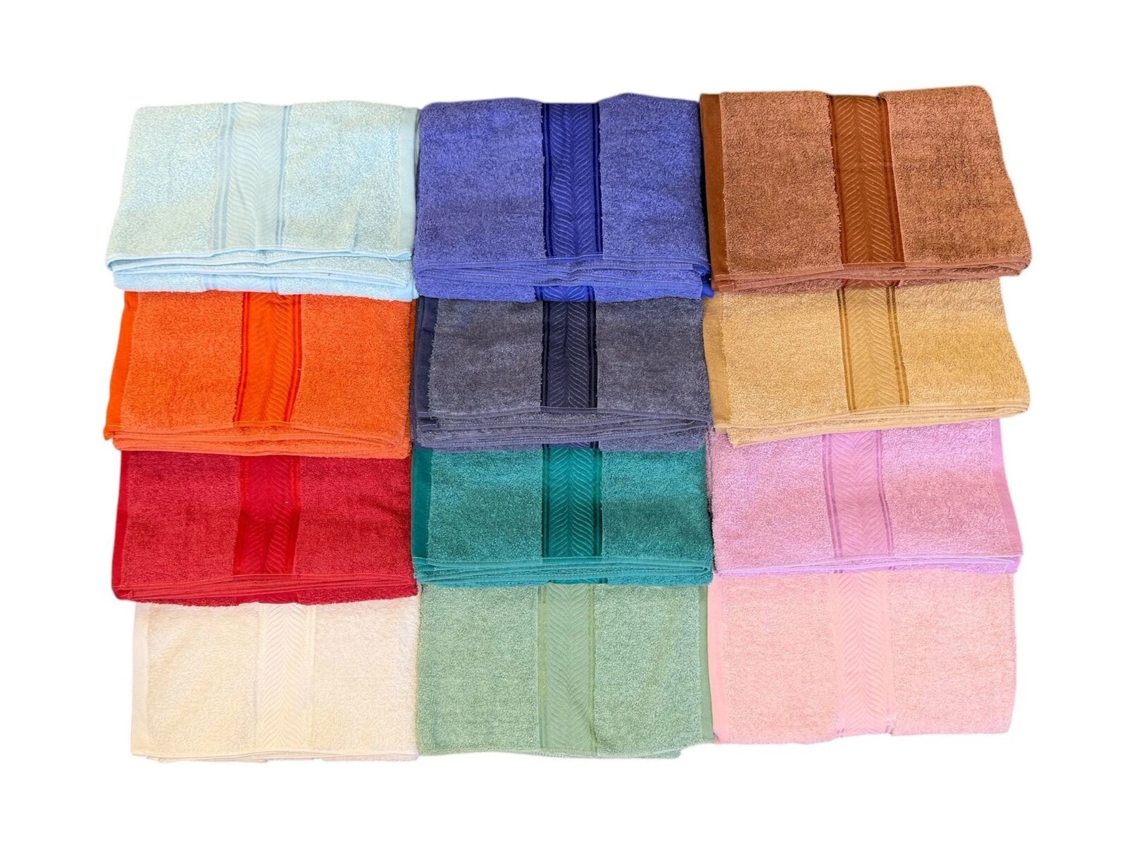 Set of 2, 100% Cotton Large Terry Bath Sheets, Beach Towels, 32" x 61"