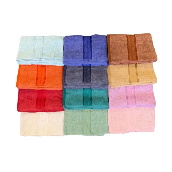 Set of 2, 100% Cotton Large Terry Bath Sheets, Beach Towels, 32" x 61"