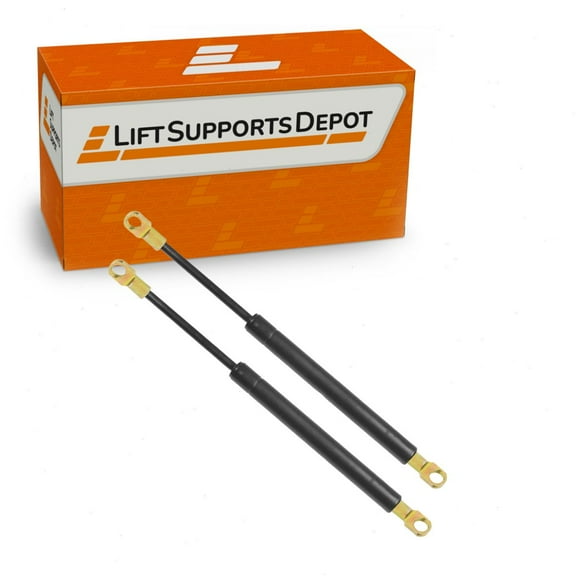 Set of 2 10mm Eyelet End Lift Supports 11.77 Inch Extended X 89 lbs New for Car Gas Shock Strut - Lift Supports Depot PM3393E39-a