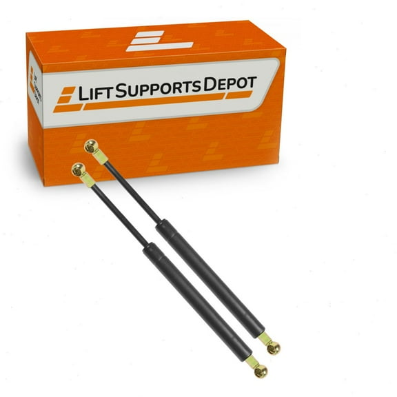 Set of 2 10mm Steel Socket End Lift Supports 11.92 Inch Extended X 25 lbs New for Car Gas Shock Strut - Lift Supports Depot PM3398M10-a