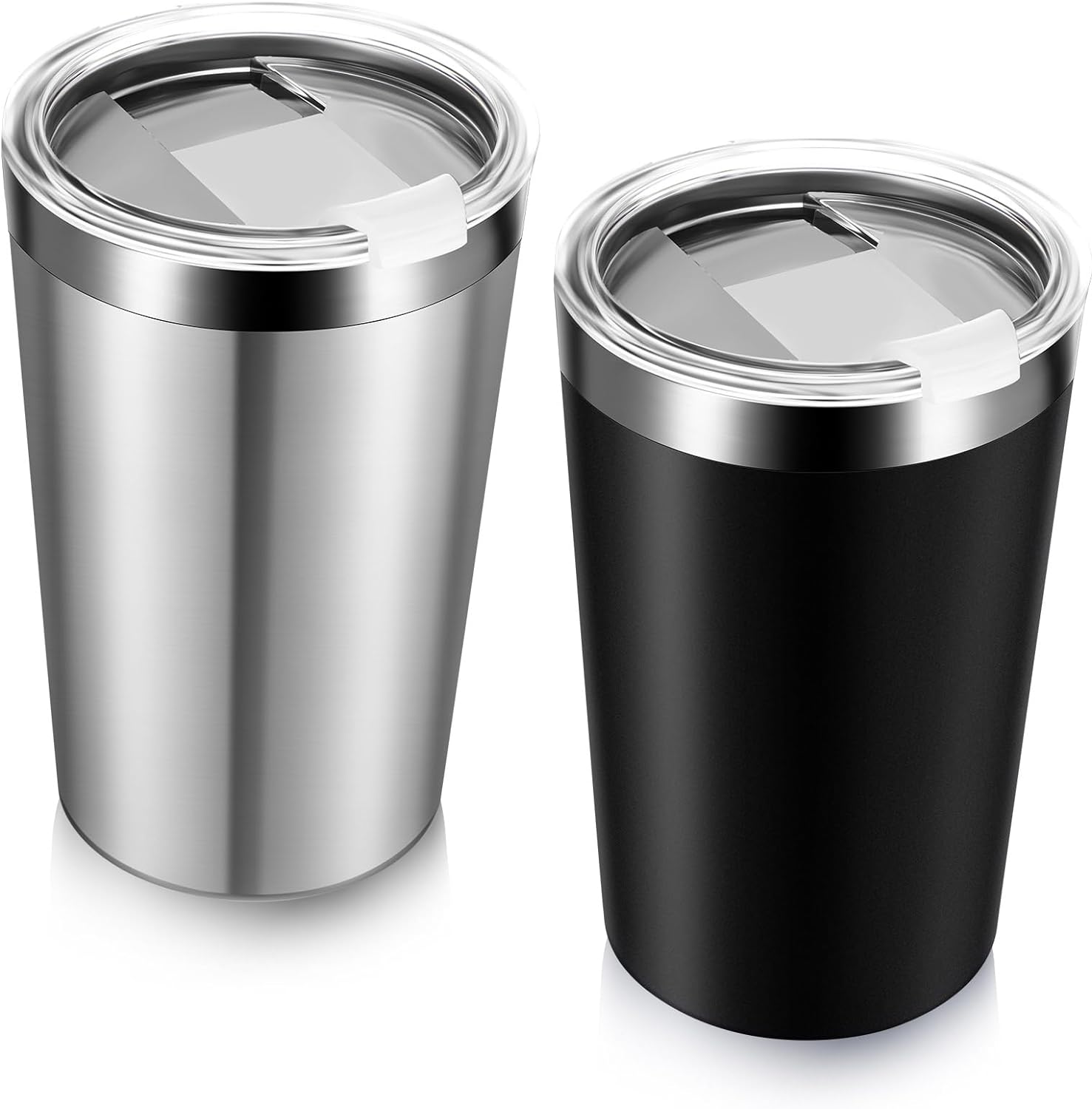 Set of 2 - 10oz Stainless Steel Vacuum Insulated Tumblers with Lids ...