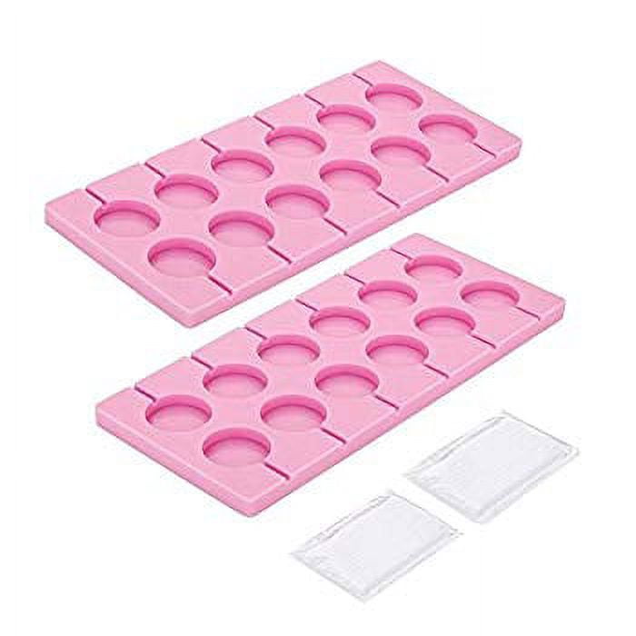 UPKOCH Silcone Molds Silicone Gummy Molds Hard Tack Candy Molds Snack Jelly  Molds Lollypop Mould Lollypop Mold Chocolate Mold Soap Crystal Epoxy Pink
