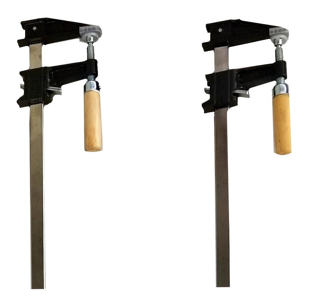 Set of 2 - 12" Steel Bar Clamp with Metal Ratcheting System and Quick Release Suitable for a Wide Range of Woodworking and Metalworking