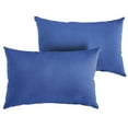 thumbnail image 1 of Set of 2 13" x 20" True Blue Solid Subrella Indoor and Outdoor Lumbar Pillows, 1 of 1