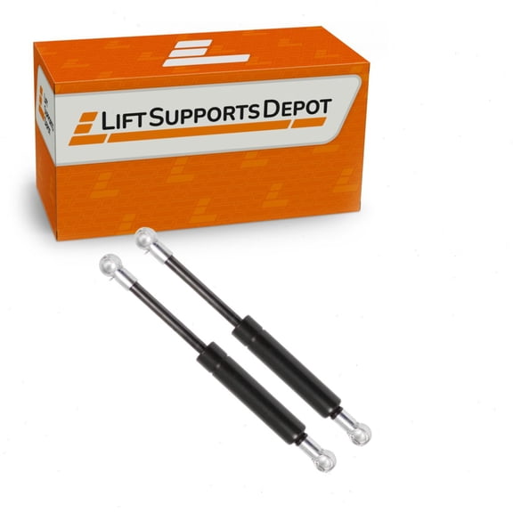 Set of 2 13mm Metal End Lift Support 44.57 Inch Extended 28.62 Compressed 95 lbs Pressure New for Car Gas Shock Strut - Lift Supports Depot PM9017-a