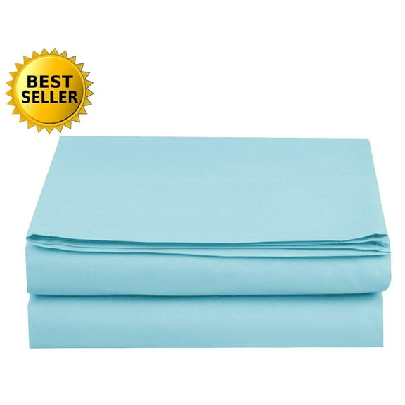 Set of 2 1500 Series Fitted Sheet, Queen Size, Aqua