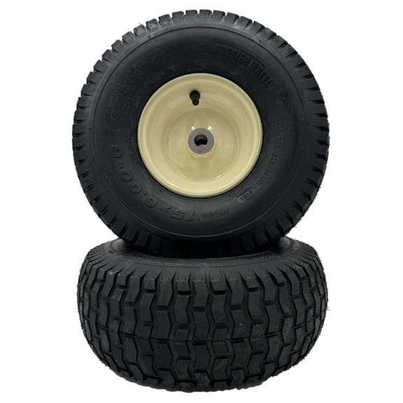 Set of 2-15x6.00-6 Beige Cub Replacement Wheel - Fits 3/4 Inch Axle, 3.39 Offset Hub (Compatible with 634-05166, 634-05166)