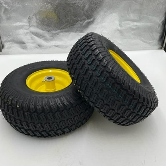Set of 2 - 15x6.00-6 Lawn Mower Wheel - 3/4 Inch Axle, Strong Turf