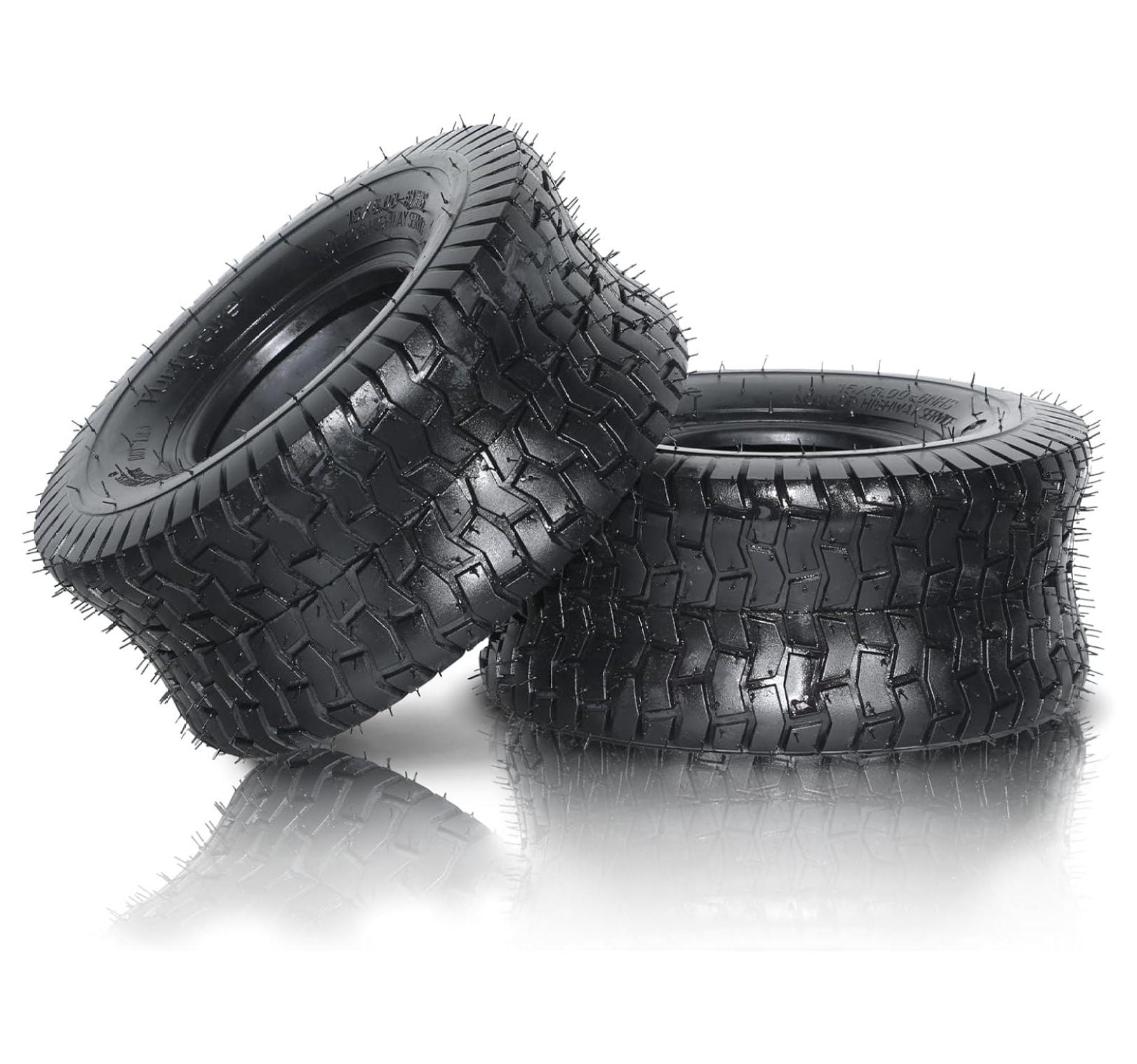 QOXEZY 4 tubi interni in gomma per tosaerba, ricambio 15 x 6,00 – 6 con valvola TR13 per tosaerba, trattore, carrello da per golf, ATV