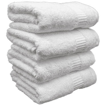 24 Pack - 12 x 12 White Cotton Ribbon Washcloths Rags - Lt Weight Thin ...