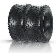 Set of 2 16x6.50-8 Turf Tires 4 Ply 16-by-6.50-by-8 Tubeless Tires Replacement for Garden Tractor Lawn Mower