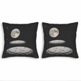 thumbnail image 1 of Set of 2 18x18in Throw Pillow Covers - Celestial Moon & Star Design Perfect for Couch Bed or Car Adds a Cosmic to Your Decor, 1 of 8
