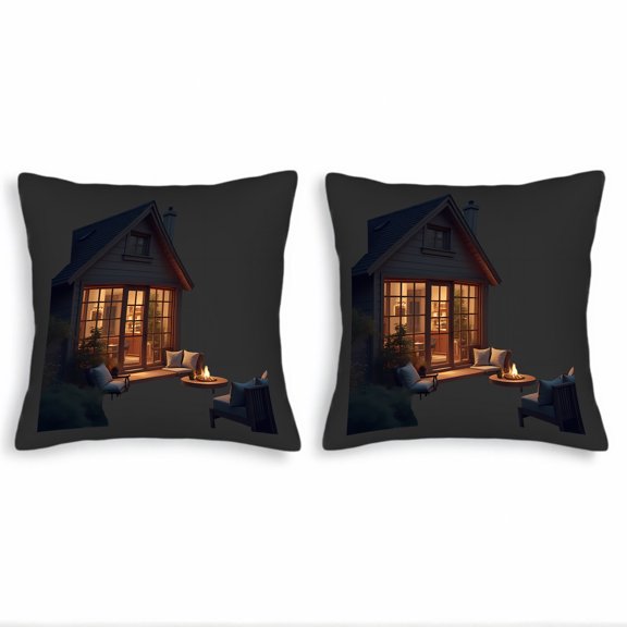 Set of 2 18x18in Throw Pillow Covers - Cozy Floral Pattern Cushion Cases for Couch Bed Car - Perfect for Home Decor