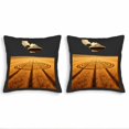 thumbnail image 1 of Set of 2 18x18in Throw Pillow Covers - Futuristic Circular Pattern Design Perfect for Couch Bed or Car - Surreal Style Accent, 1 of 8