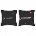 thumbnail image 1 of Set of 2 18x18in Throw Pillow Covers - Minimalist Black with Pink Star Butterfly Design & Dotted Line - Perfect for Couch Bed Car, 1 of 8