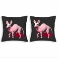 thumbnail image 1 of Set of 2 18x18in Throw Pillow Covers - Minimalistic Pink Camel Design for Couch Bed or Car - Stylish and Artistic Accent Decor, 1 of 8