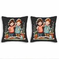 thumbnail image 1 of Set of 2 18x18in Throw Pillow Covers - Vibrant Floral Pattern Design Perfect for Couch Bed or Car Decor Soft and Stylish, 1 of 8