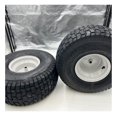 Set of 220x8.008 Dark Gray Lawn Mower Turf Tire and Wheel 3/4 Inch