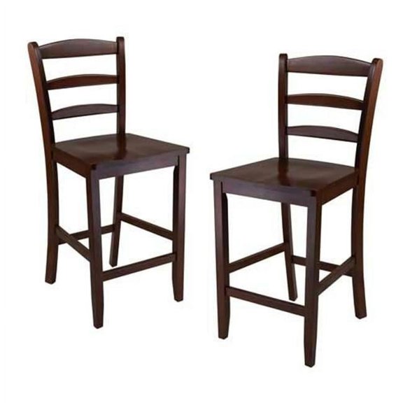 Set of 2  24 in. Counter Ladder Back Stool