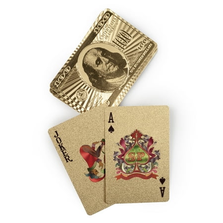 Set of 2 - 24k Gold Playing Cards by Trademark Poker