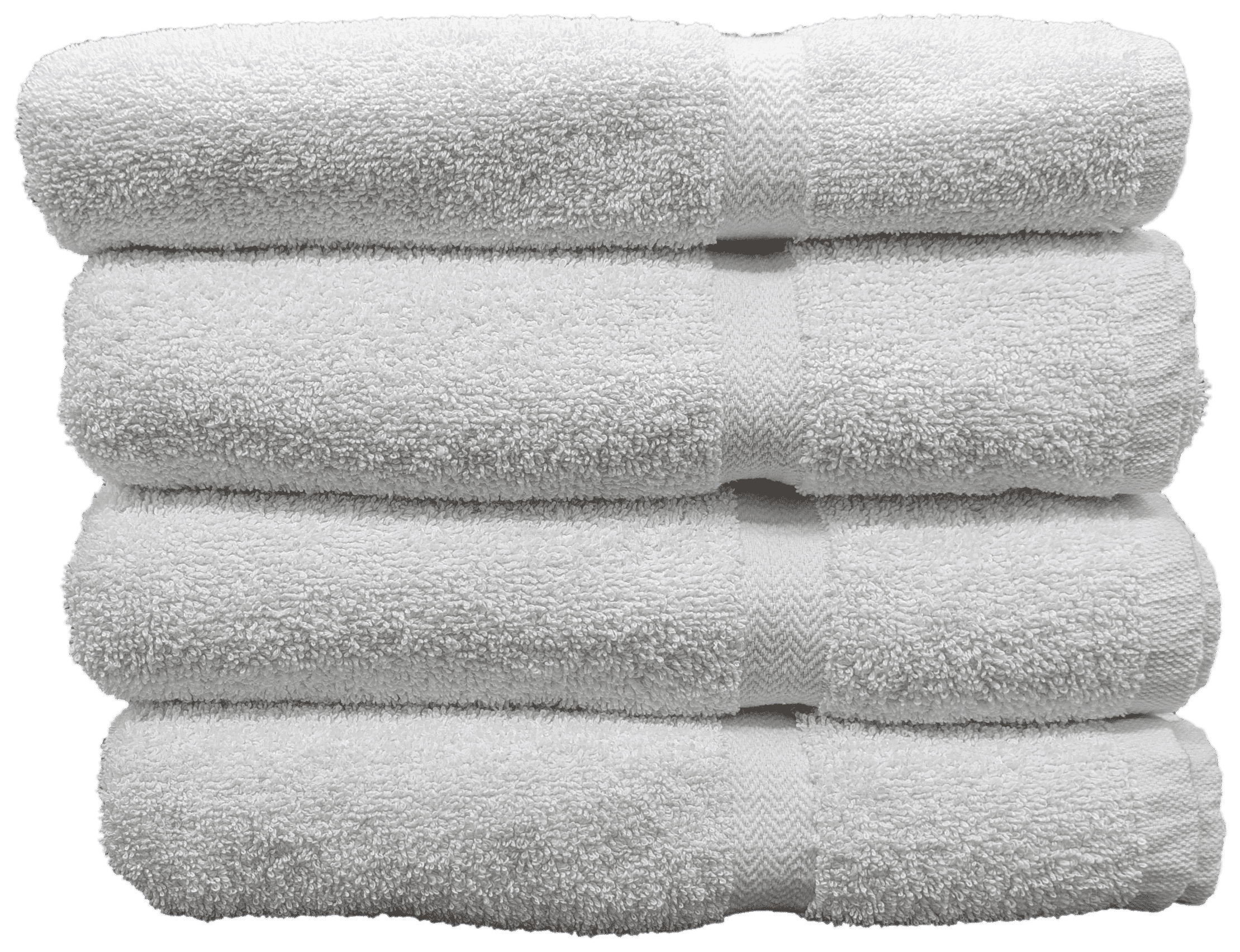 27" x 54" White Bath Towels 100% Cotton Hotel Value Towels (2)