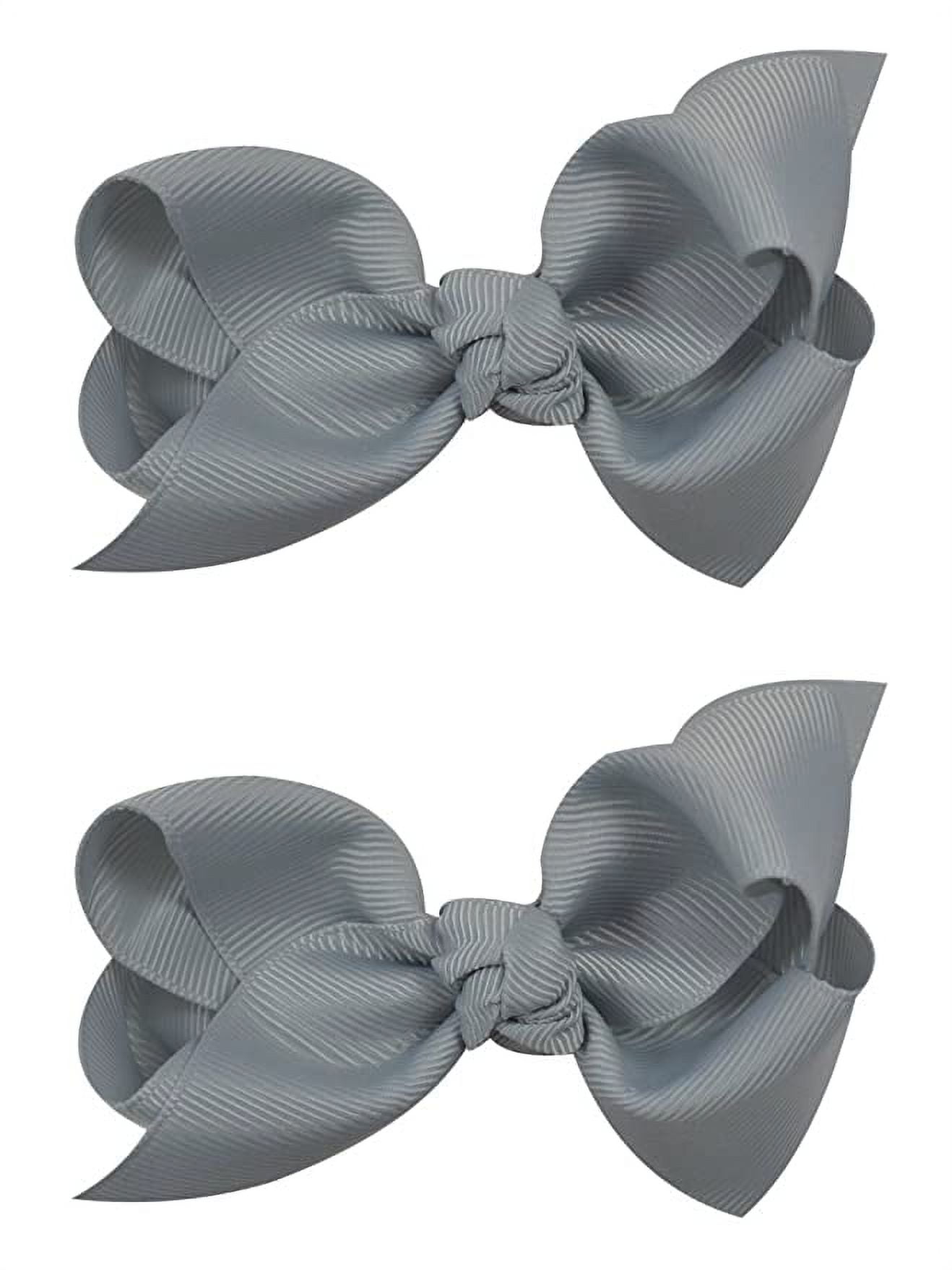 Set of 2 3 Inch Grosgrain Ribbon Boutique Children's Hair Bows