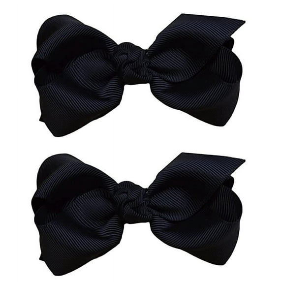 Set of 2 - 3 Inch Grosgrain Ribbon Boutique Children's Hair Bows