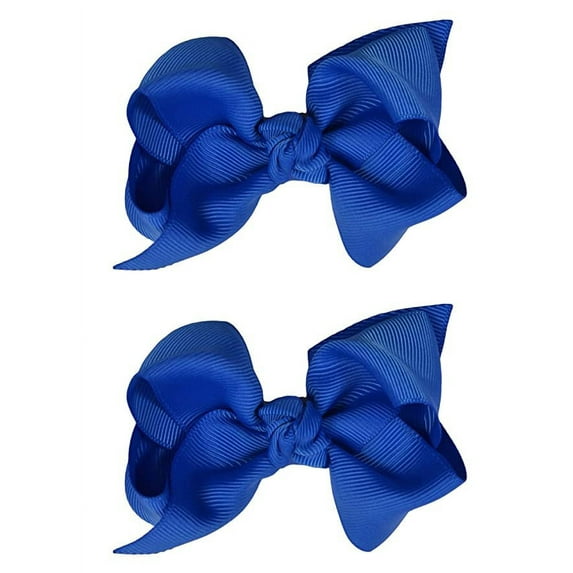 Set of 2 - 3 Inch Grosgrain Ribbon Boutique Children's Hair Bows
