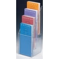 thumbnail image 1 of Set of 2, 4 Pocket Literature Racks for 4 x 9-Inch Materials, Tabletop Brochure Holders with Tiered Design - Clear Acrylic, 1 of 1