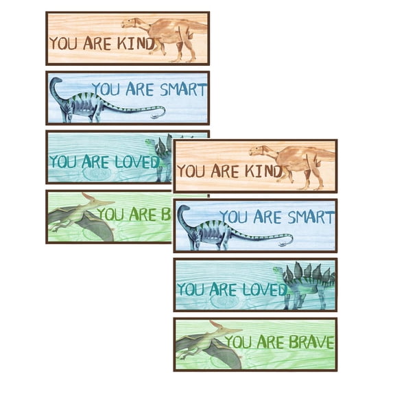 Set of 2 4 Sheets Dinosaur Wall Sticker Dinosaur Decorations Art Decor for Bedroom