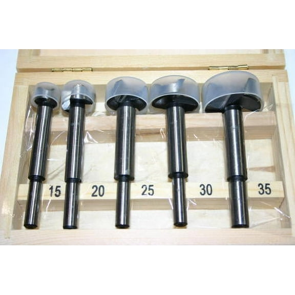 Set of 2 5 Piece FORSTNER BITS Sets- 15-35mm - Carbon