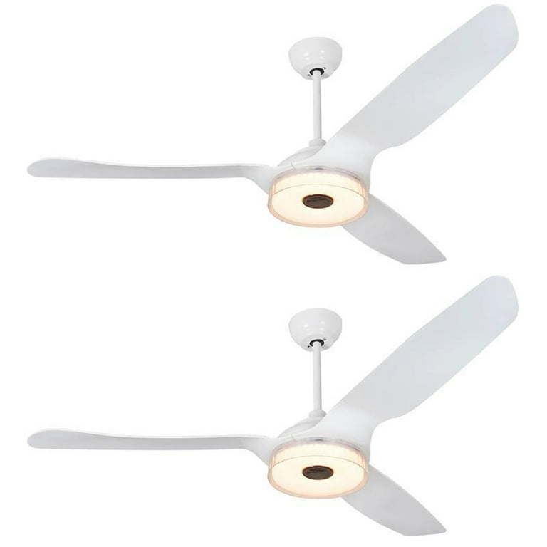 Set of 2)60-inch Indoor/Outdoor Smart Ceiling Fan, Dimmable LED
