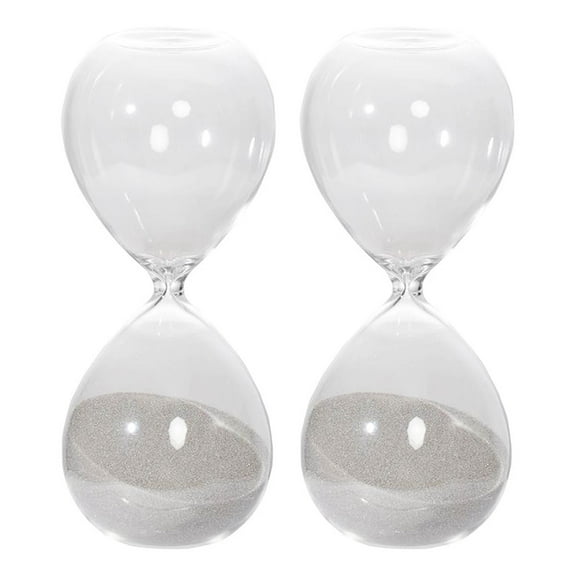 Set of 2, 8" Ferdinand 30-Minute Hourglass, Gray Sand