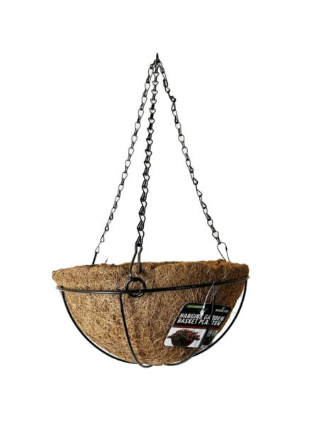 Set of 2 9" Wide Hanging Garden Basket Window Planter Coco Coir Liner Plants