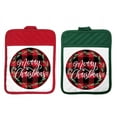 thumbnail image 1 of Set of 2 - 9" x 7" Pocket Pot Holders - Merry Christmas - scph036, 1 of 1