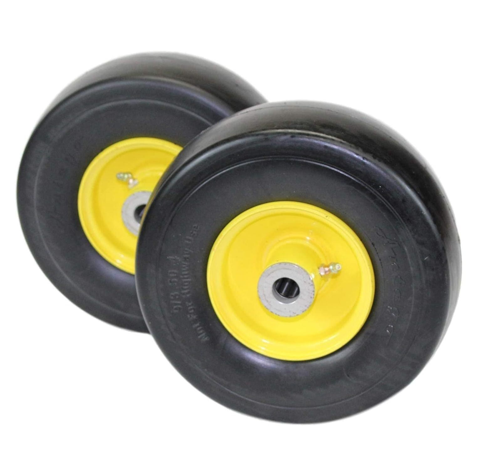 (2 Pack) 9x3.50-4 Flat Free Tires On Wheels - Fits John Deere 38, 48, 54 Mowers