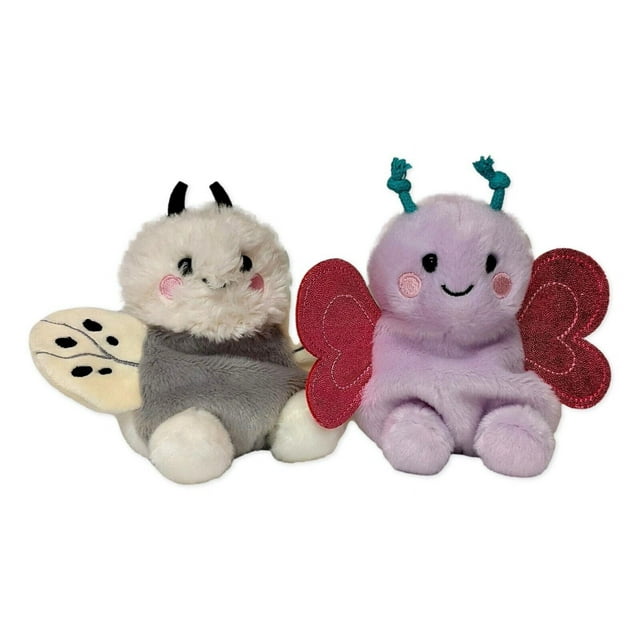 Set of 2 ASTRA MOTH & PETUNIA BUTTERFLY Palm Pals Stuffed Animal Plush ...