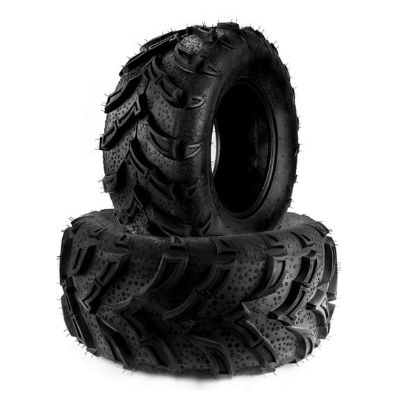 Set of 2 ATV/UTV Tires 25x10-12 Front ,6 PR, Pattern Z-120 Tubeless Tires for Dirt, Snow and Trail Riding