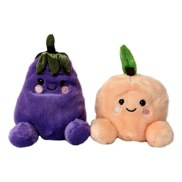 Set of 2 AUBREY EGGPLANT & MELLOW PEACH Palm Pals 5